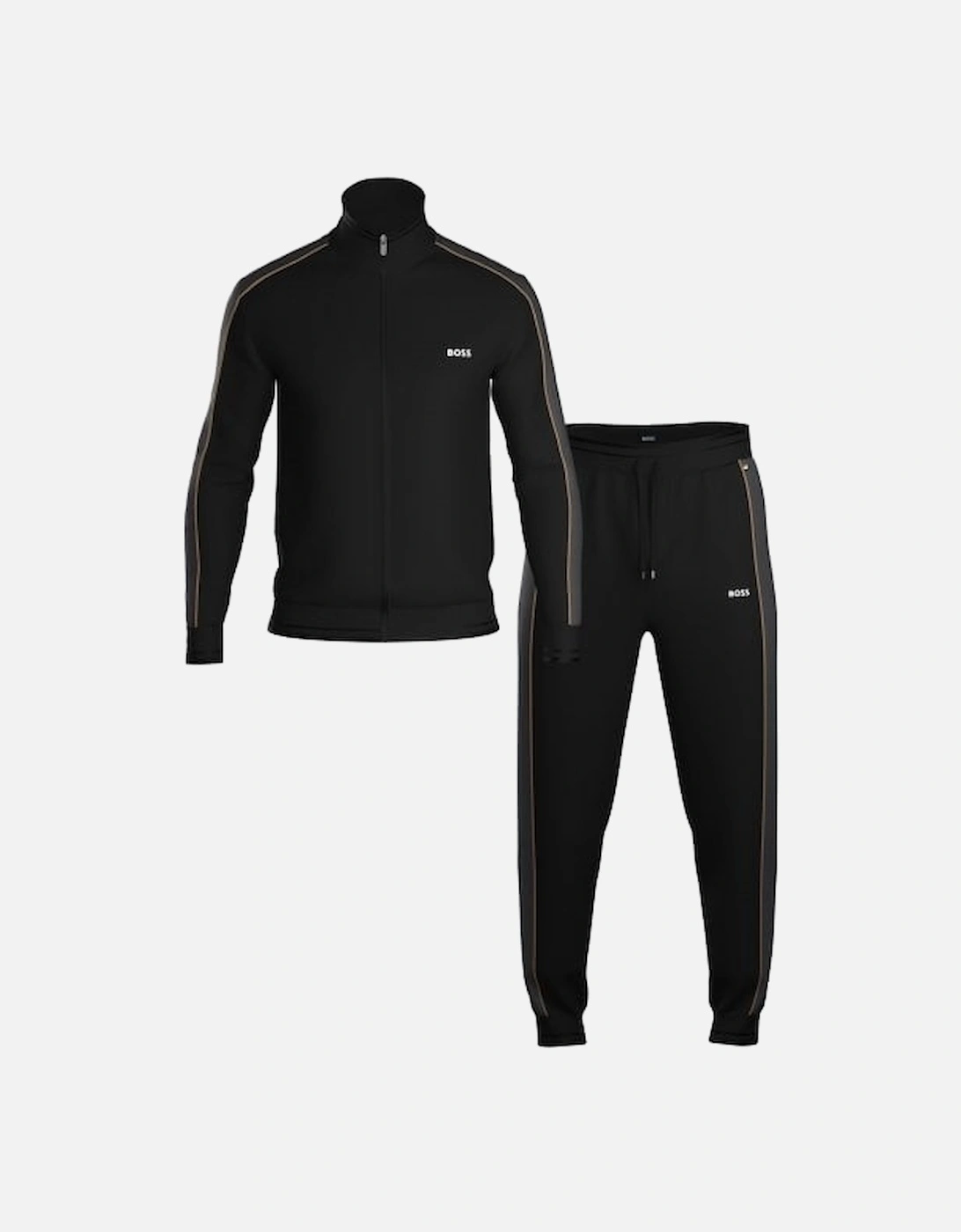 Stripe Luxe Jersey Tracksuit, Black, 2 of 1