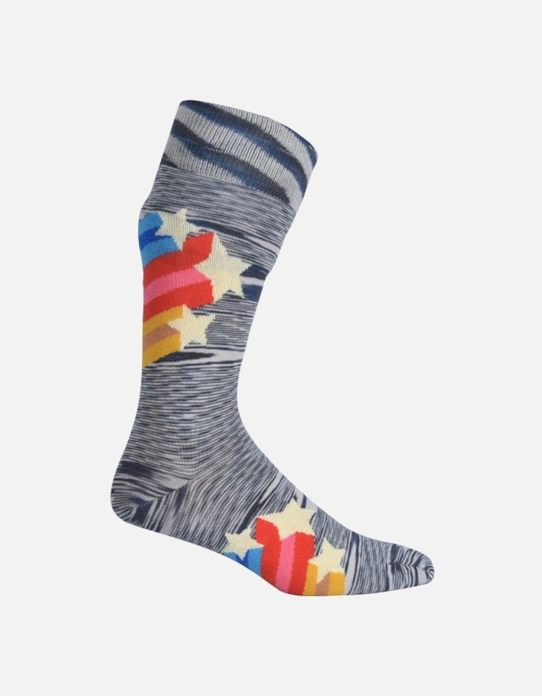 Shooting Stars Socks, Navy/multi