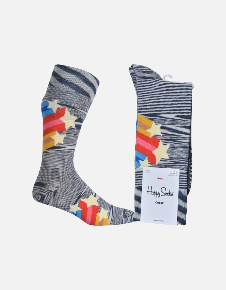 Shooting Stars Socks, Navy/multi