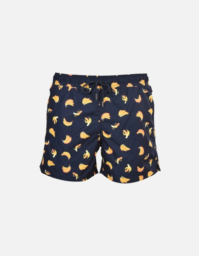 Banana Swim Shorts, Navy/yellow