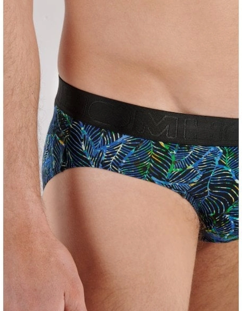 Jarrod Leaf Print Mini Brief, Black/multi