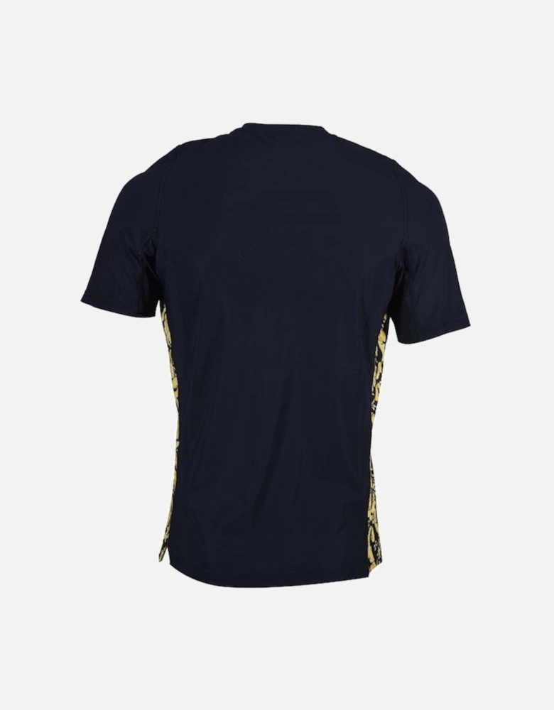 Golden Baroque Technical Gym T-Shirt, Black