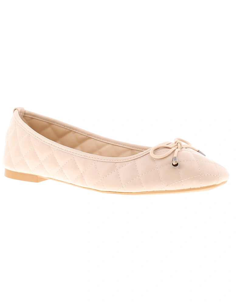 Womens Flat Shoes Ballerina Sansa Slip On nude UK Size