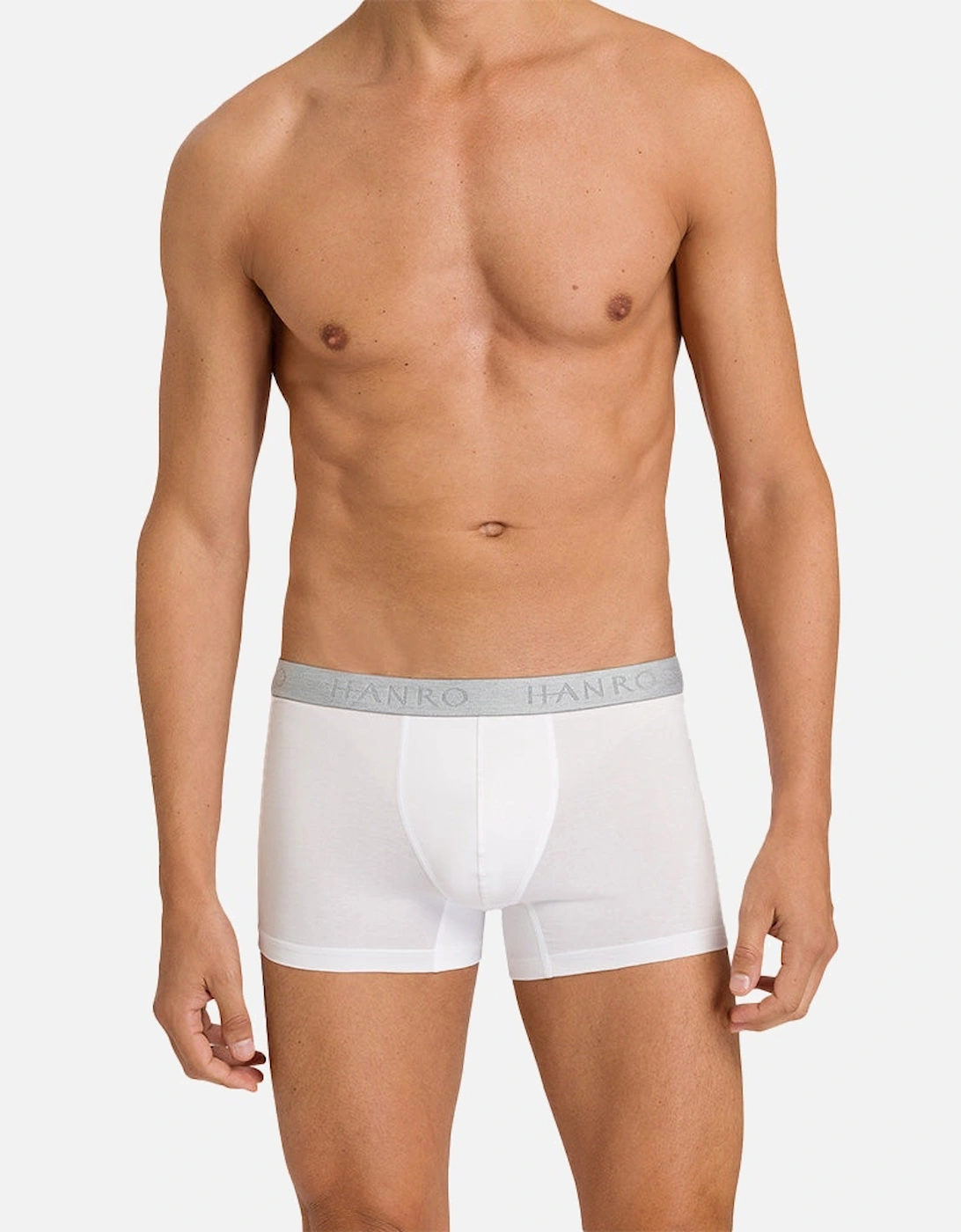 2-Pack Cotton Essentials Boxer Trunks, White