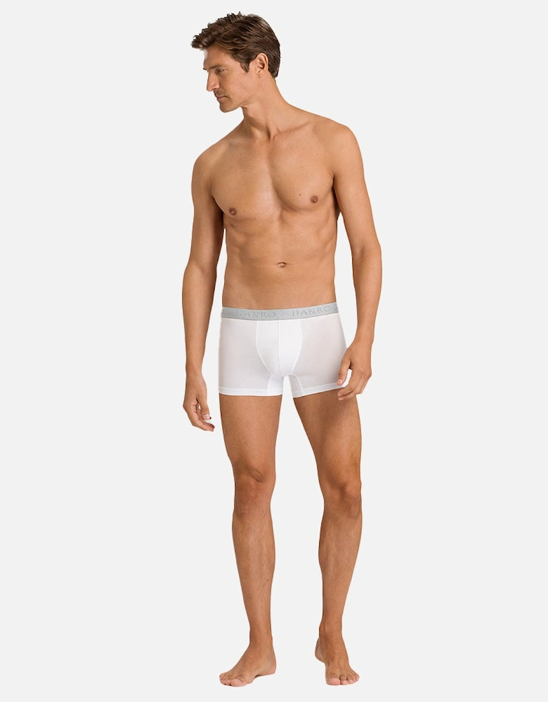 2-Pack Cotton Essentials Boxer Trunks, White