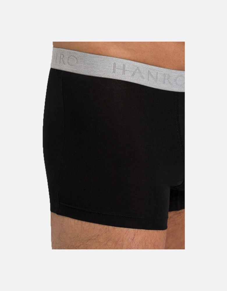 2-Pack Cotton Essentials Boxer Trunks, Black