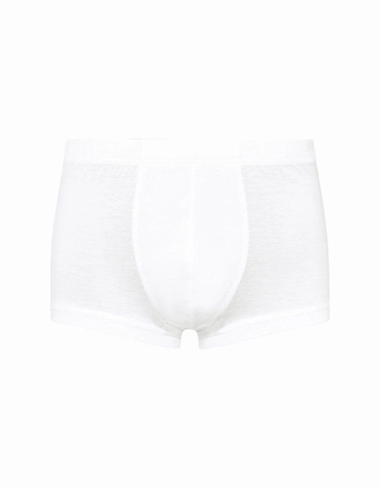 Cotton Sporty Boxer Trunk, White