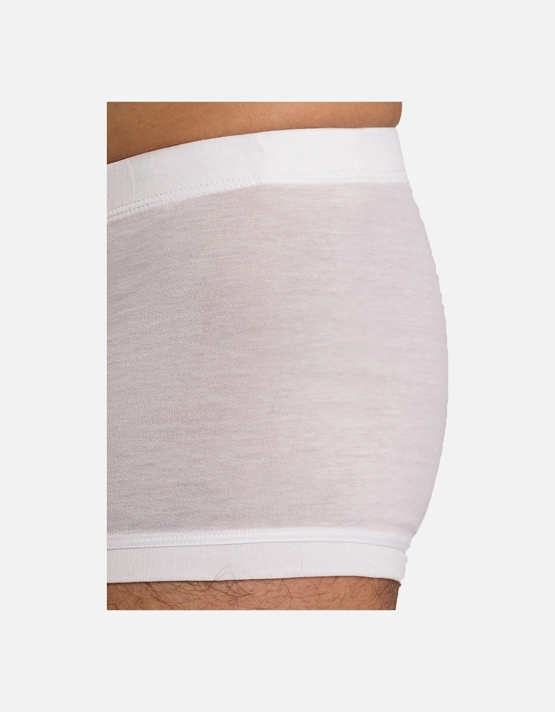 Cotton Sporty Boxer Trunk, White