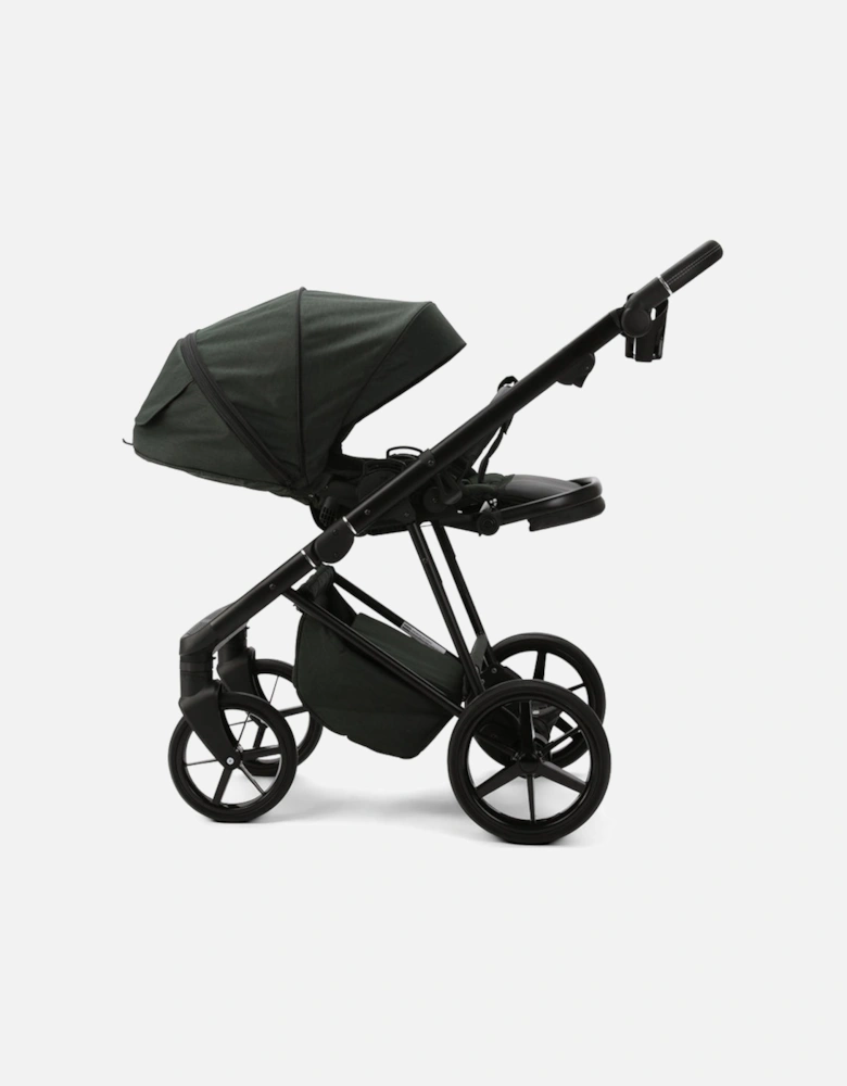 Milano Evo Green - Chassis, Carry Cot, Seat Unit & Accessories