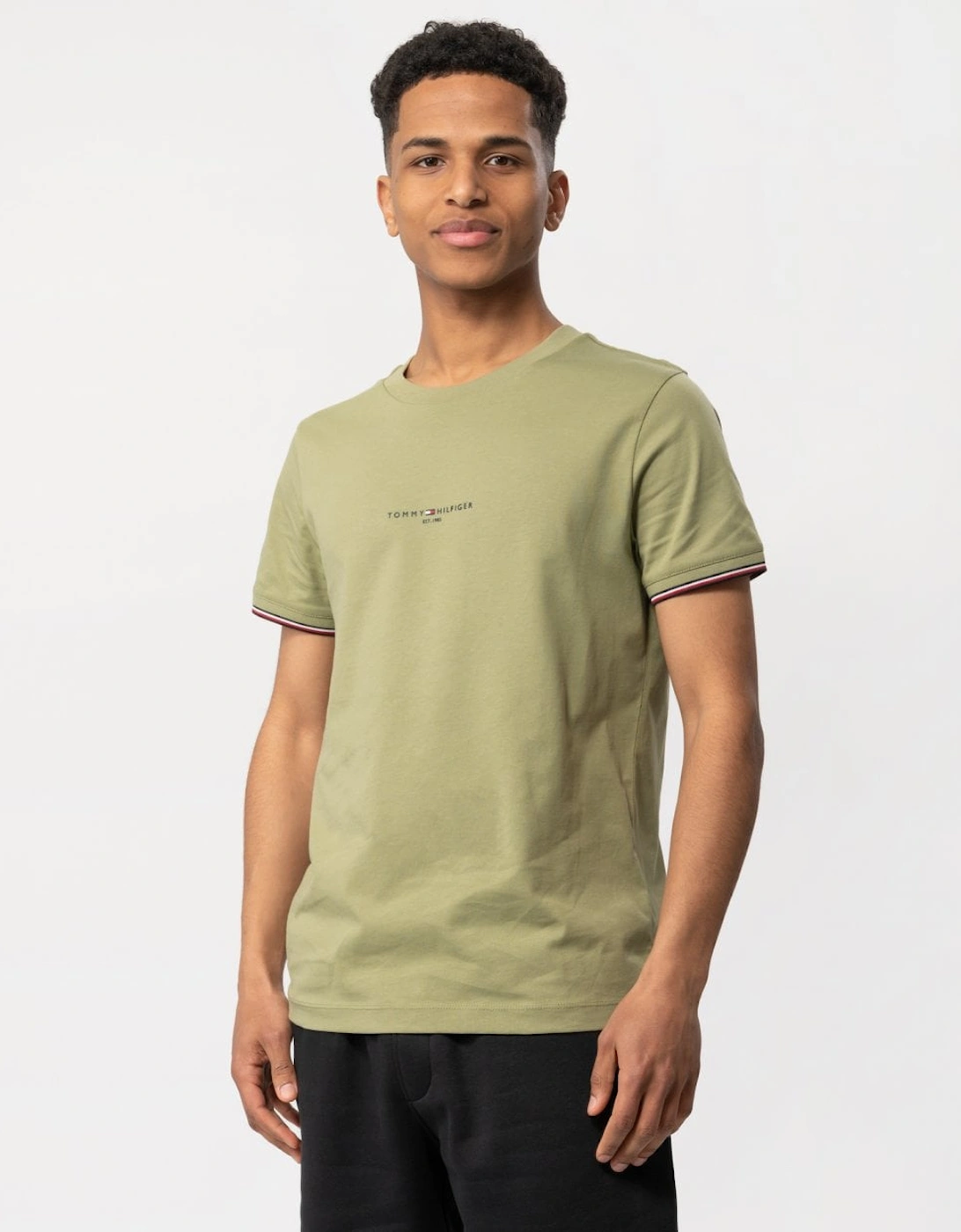Tommy Logo Tipped Mens T-Shirt, 5 of 4