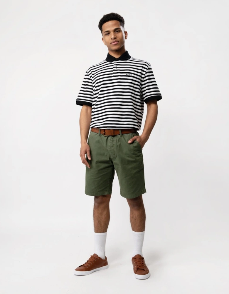 Mens Cotton Twill Broad Stripe Zebra Shorts