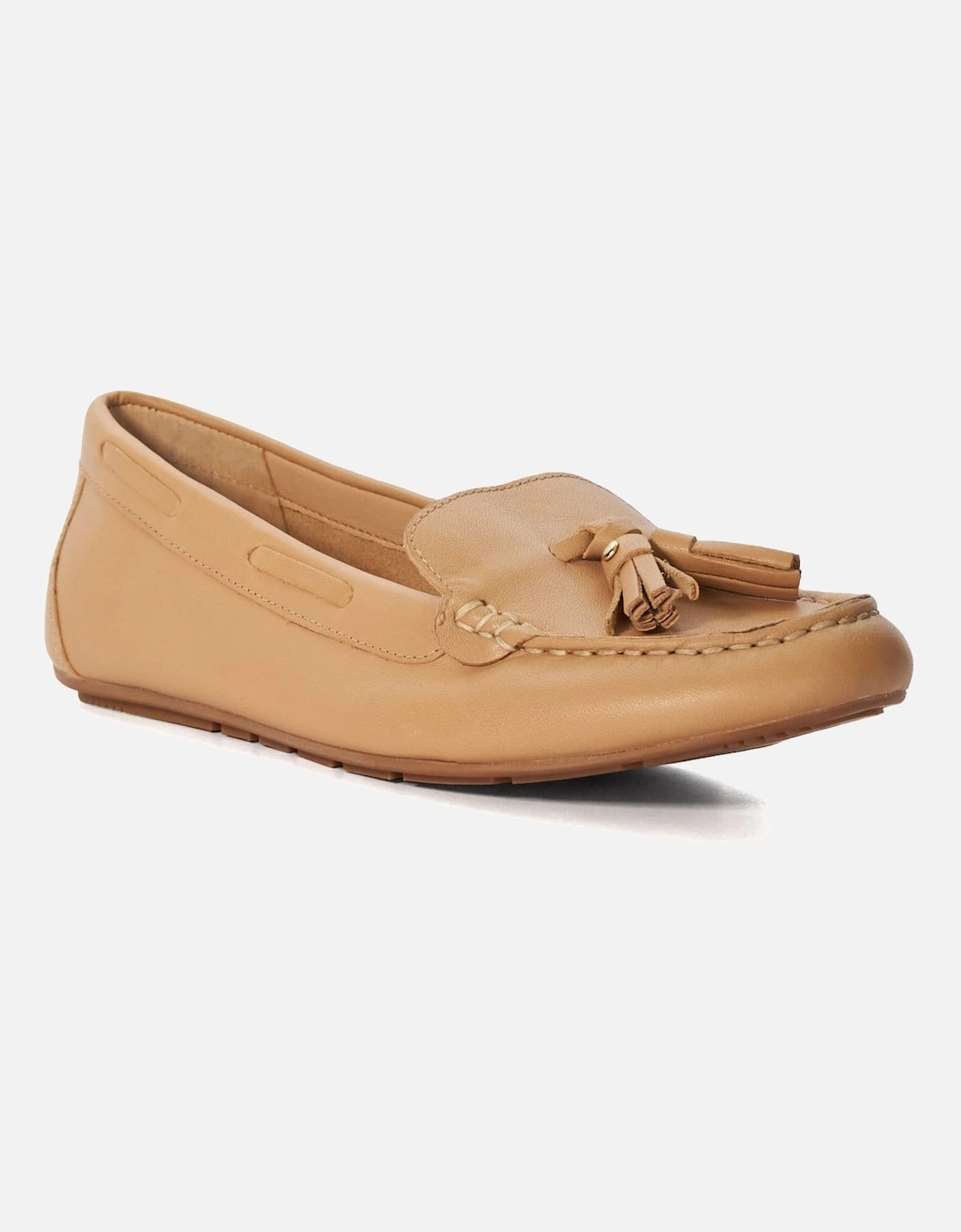 Ladies Gilliee - Leather Tassel Trim Driver Moccasins, 6 of 5