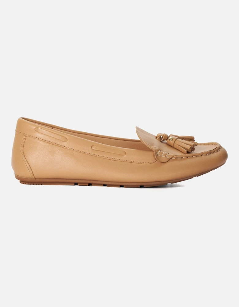 Ladies Gilliee - Leather Tassel Trim Driver Moccasins