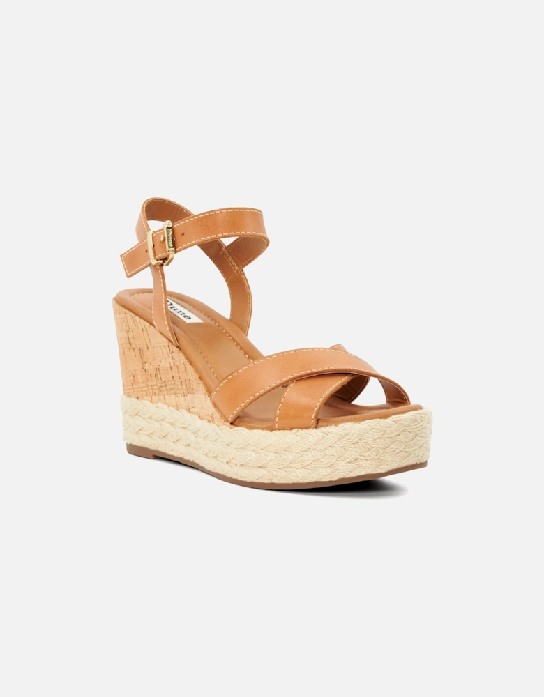 Ladies Kindest - Cork And Woven Wedge Sandals