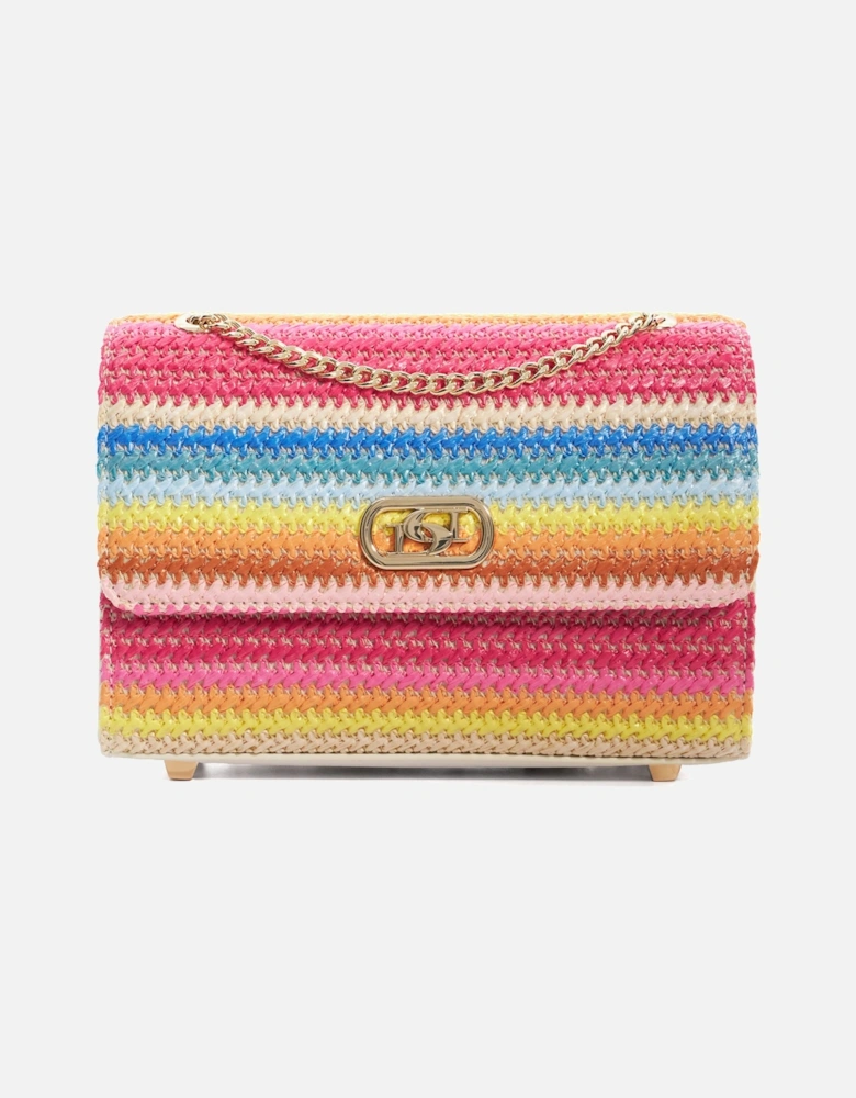 Accessories Dinkydellsie - Rainbow Stripe Raffia Shoulder Bag