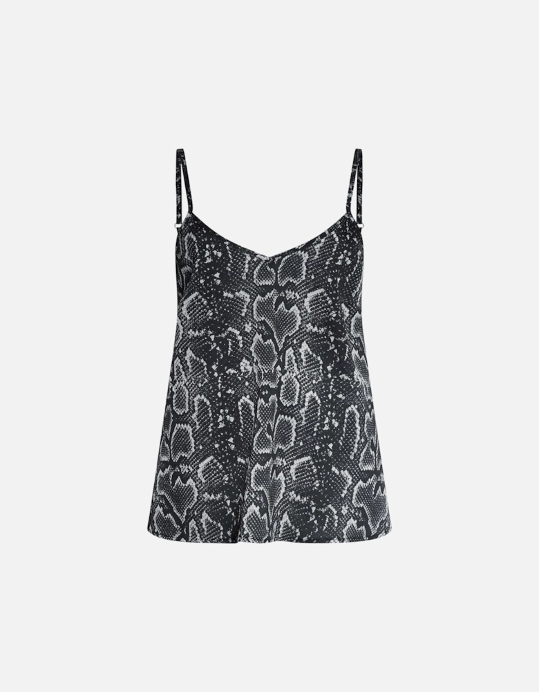 Python Print Camisole Black-Beige