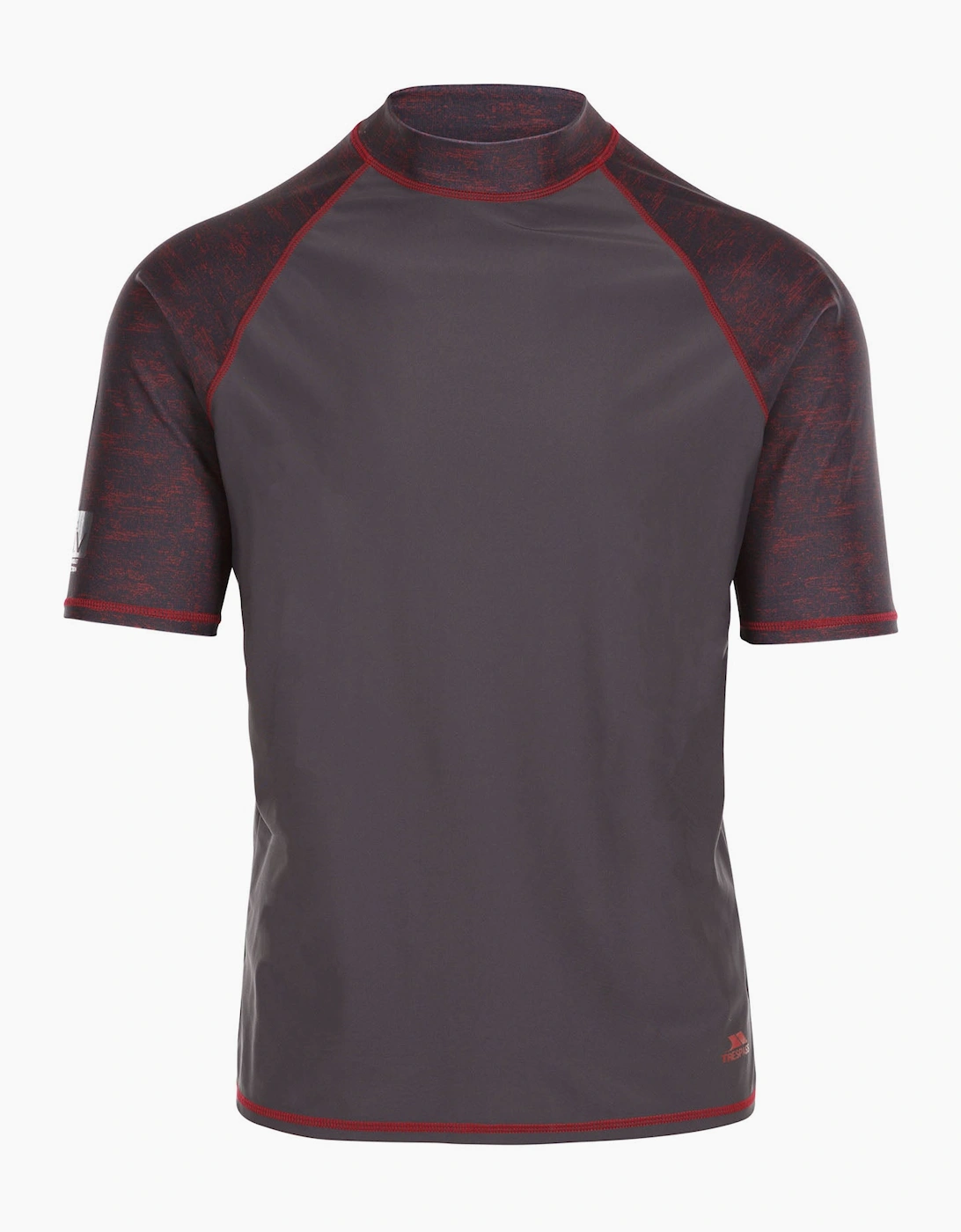 Trespass Men's Grey Theo Short Sleeve Uv Protect Rash Vest - Dark - Size: 38