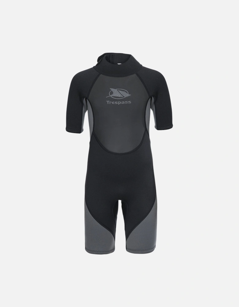 Kids Claybourne 3mm Back Zip Shortie Wetsuit - Black