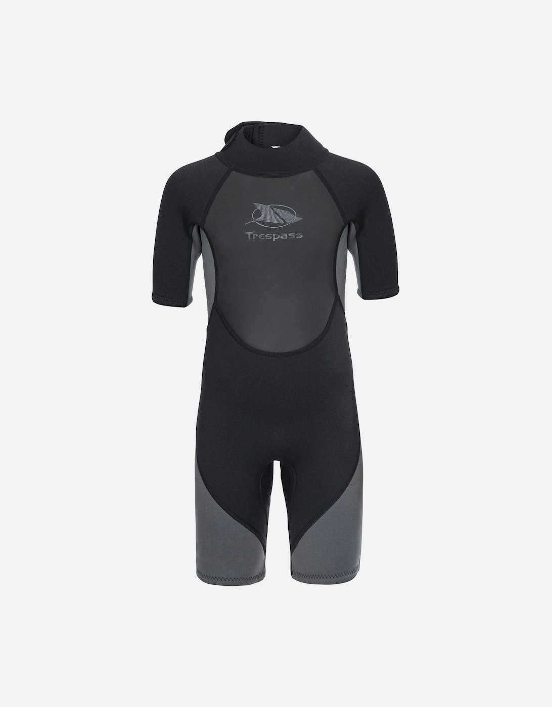 Trespass Unisex Black Claybourne 3Mm Back Zip Shortie Wetsuit - : Size 5 Kids