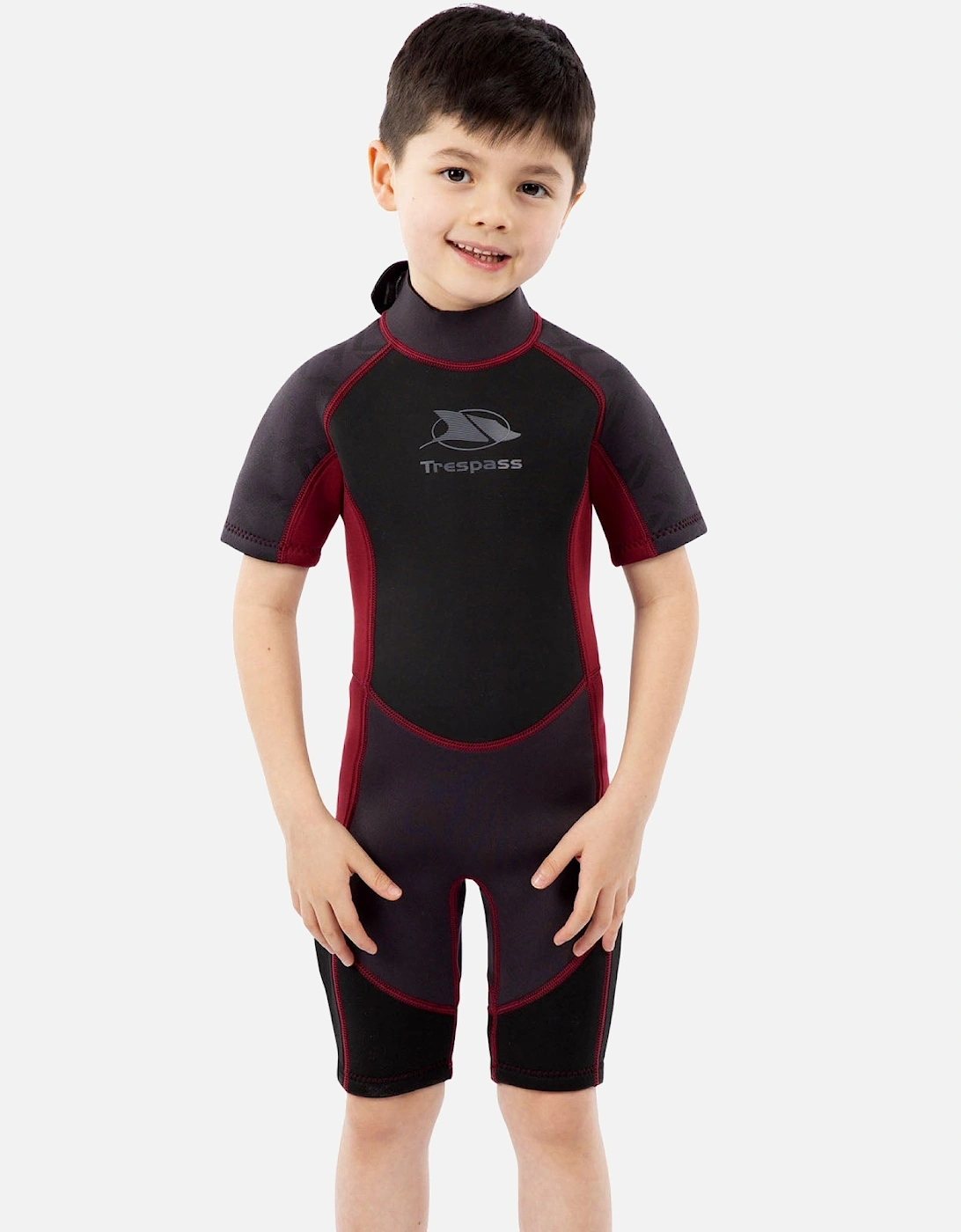 Kids Milo 3mm Back Zip Shortie Wetsuit - Black, 2 of 1