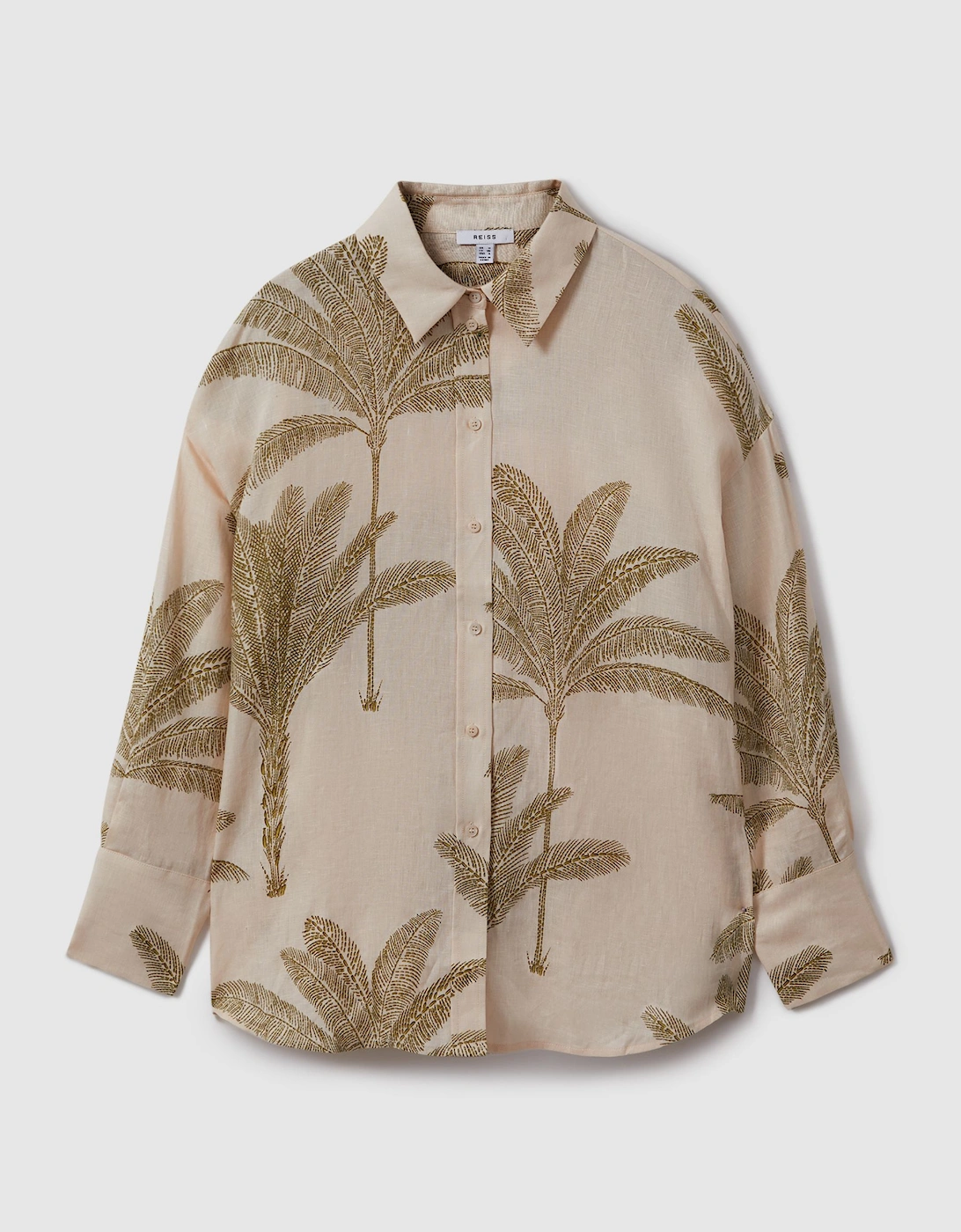 Linen Tropical Print Shirt, 2 of 1