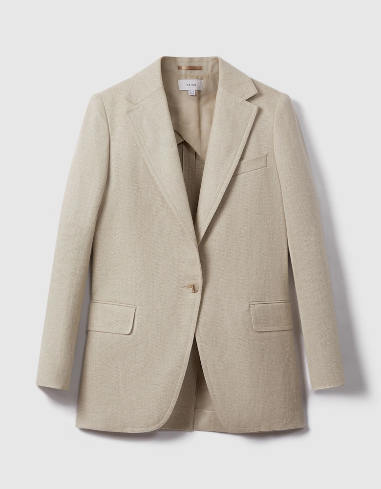 Linen Single Breasted Suit: Blazer