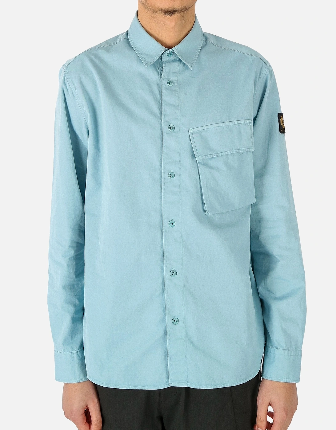 Scale Blue Chest Pocket Shirt, 5 of 4