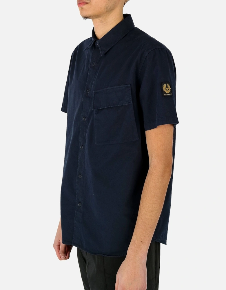 Scale SS Chest Pocket Navy Shirt