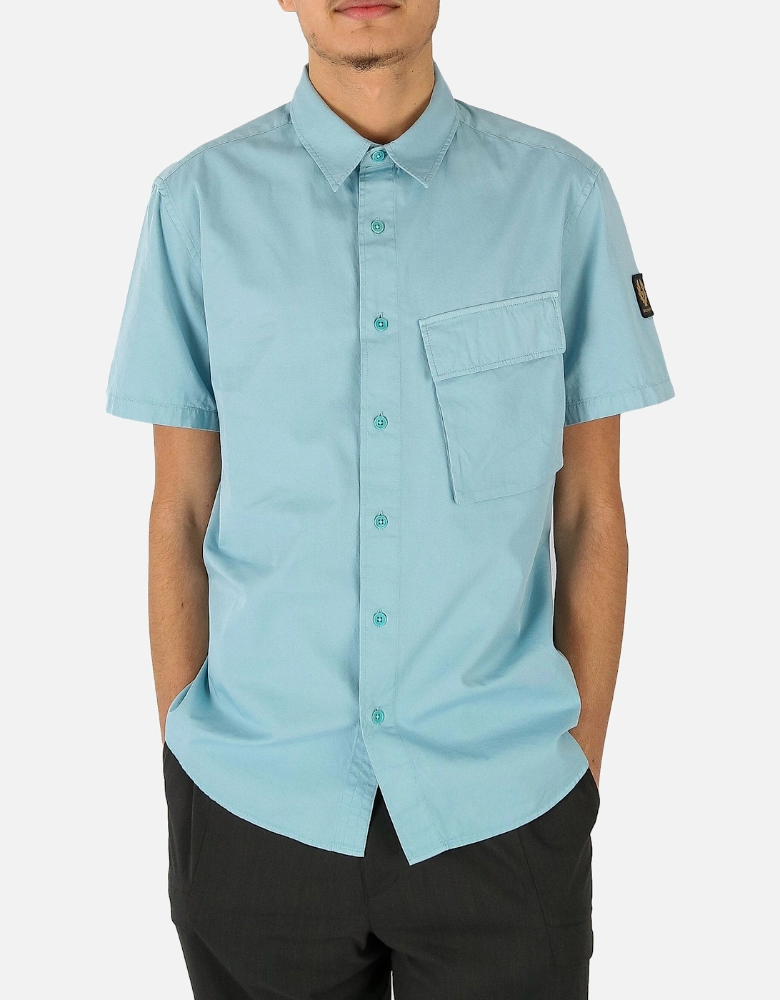 Scale SS Chest Pocket Blue Shirt, 5 of 4