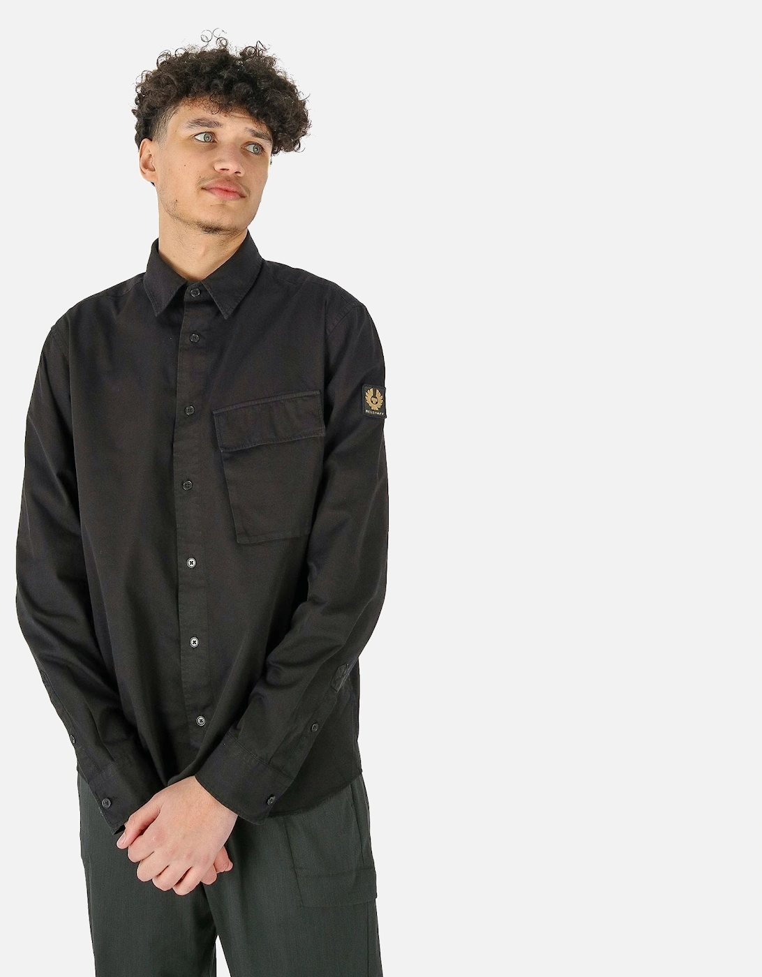 Scale Chest Pocket Black Shirt, 5 of 4