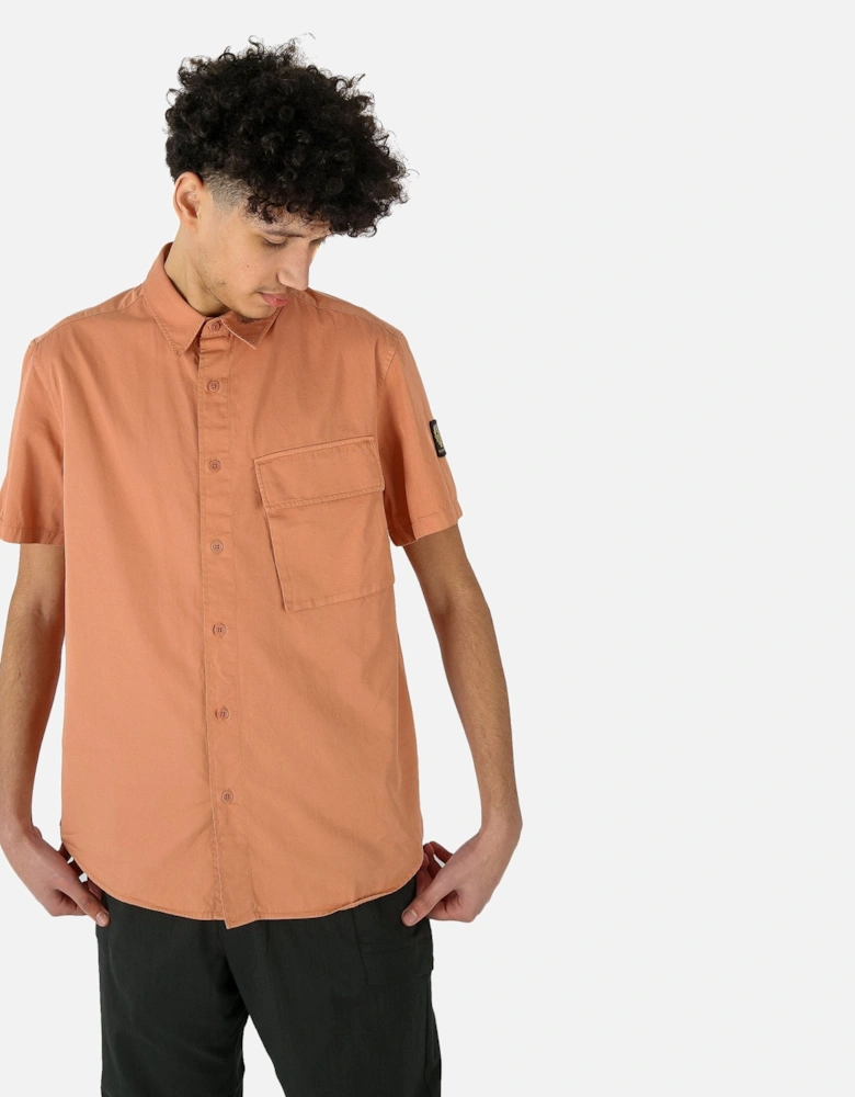 Scale SS Chest Pocket Pink Shirt