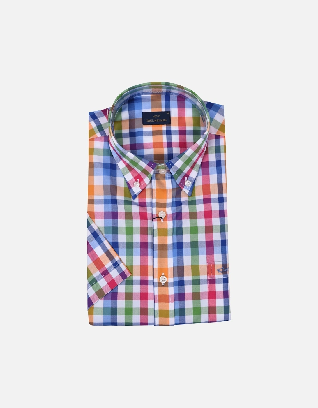 Paul And Shark Short Sleeved Shirt Multi Check, 4 of 3