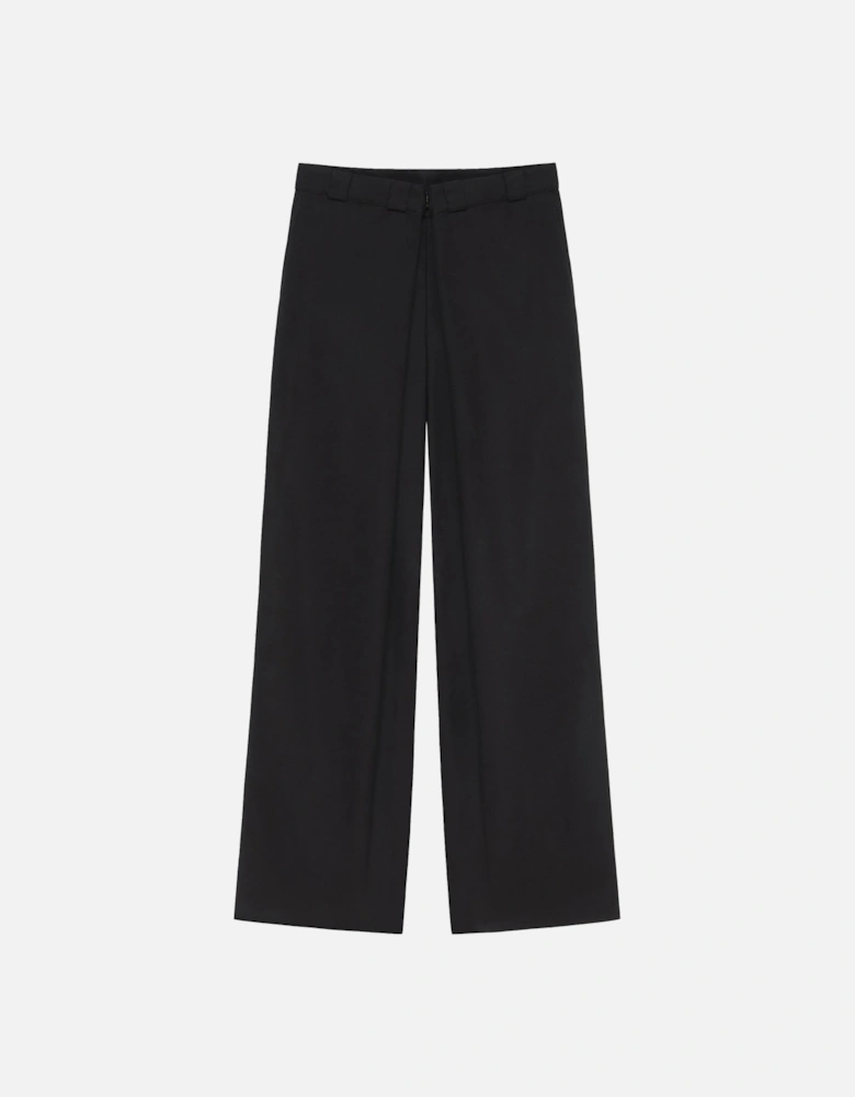 Extra Wide Cotton Mix Trousers Black