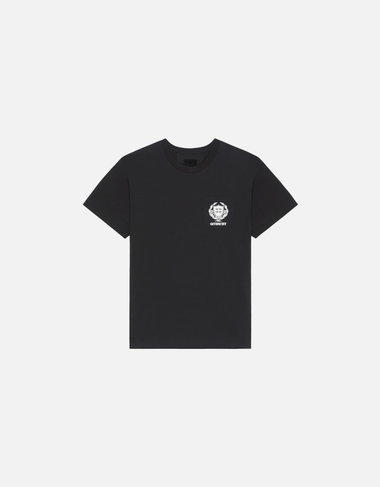 Crest Branded Cotton T-shirt Black
