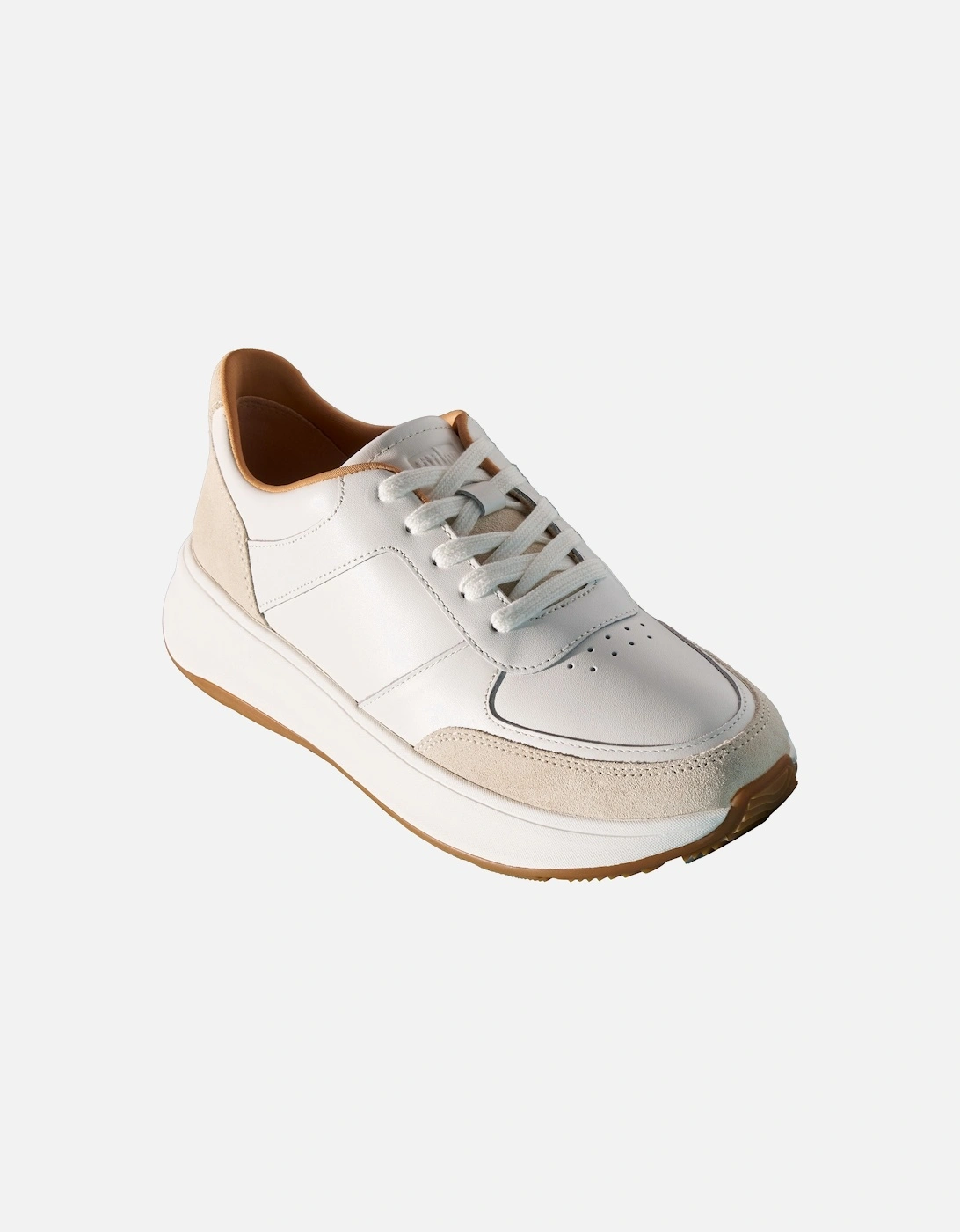 Womens F Mode Platform Sneakers (White)