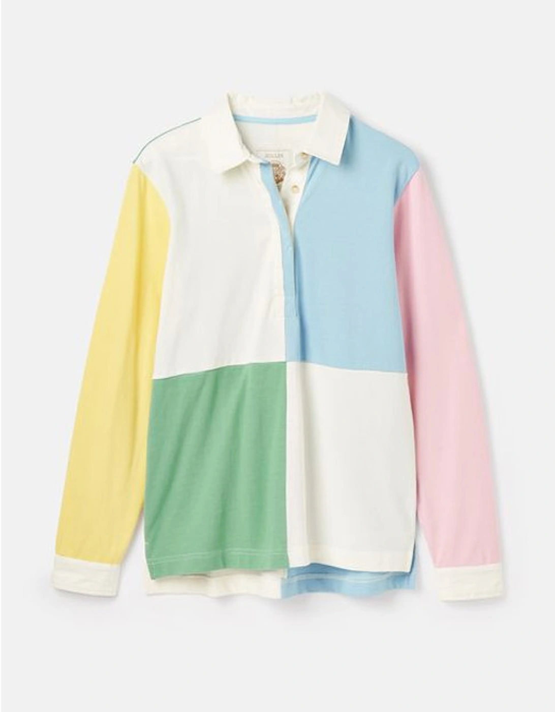 Women's Falmouth Cotton Rugby Shirt Multi Colour Block