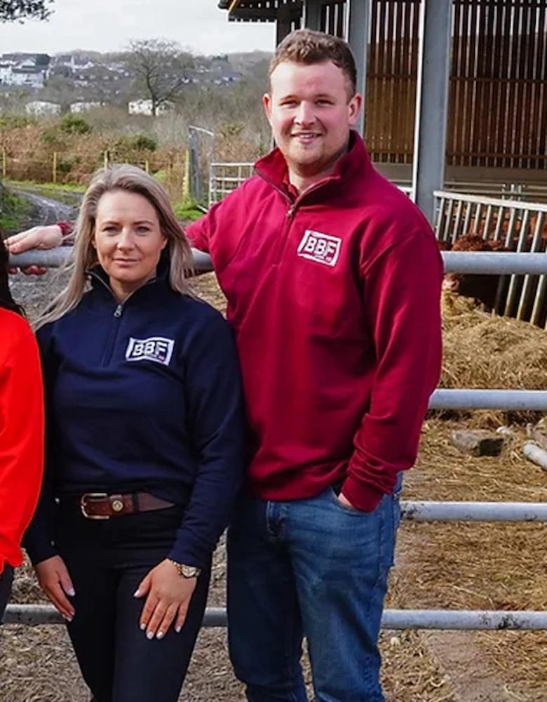 Back British Farming The Classic Quarter Zip Burgundy