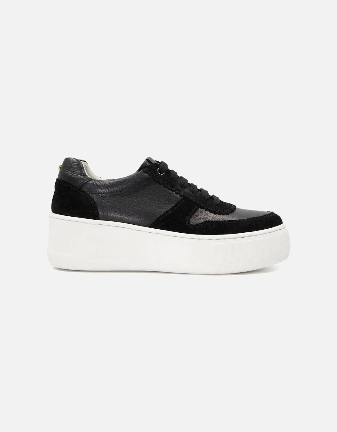 Ladies Elix - Leather Flatform Lace-Up Trainer, 2 of 1