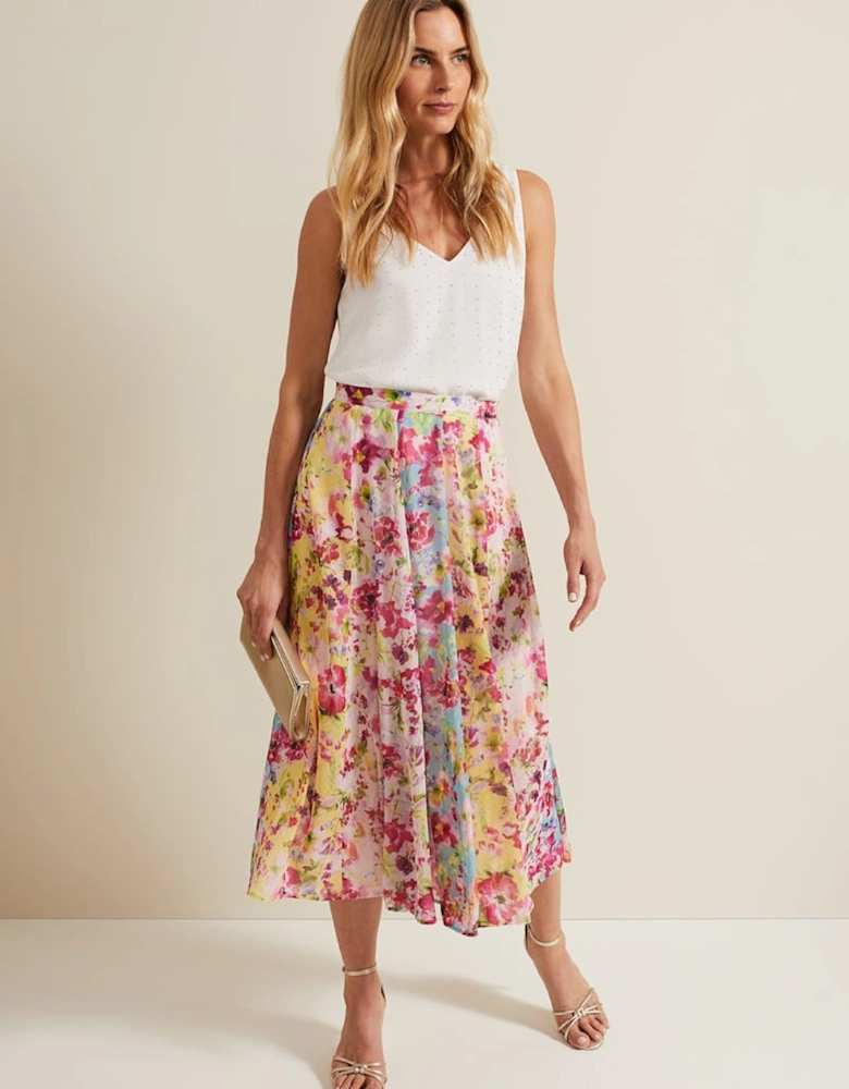 Vivianne Floral Midi Skirt