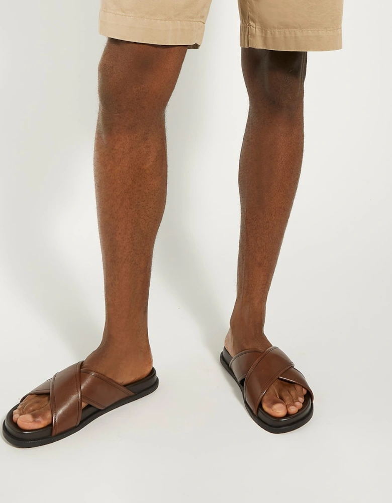 Mens Internal - Crossover-Strap Slider Sandals