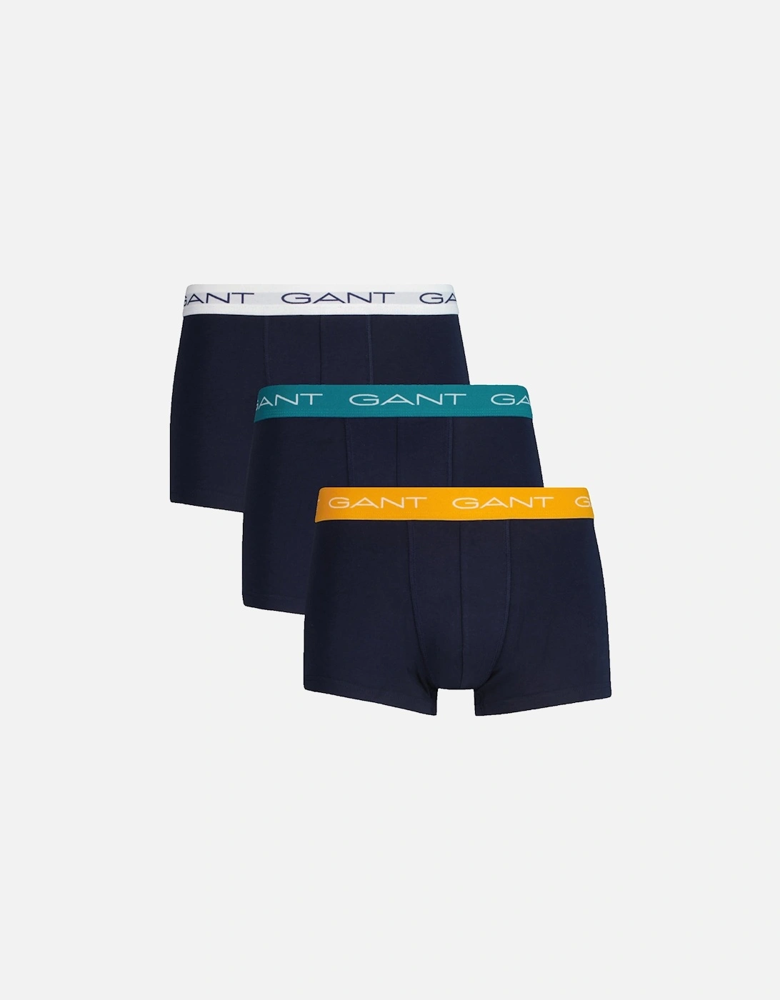 3-Pack Contrast Waistband Boxer Trunks, Navy, 3 of 2