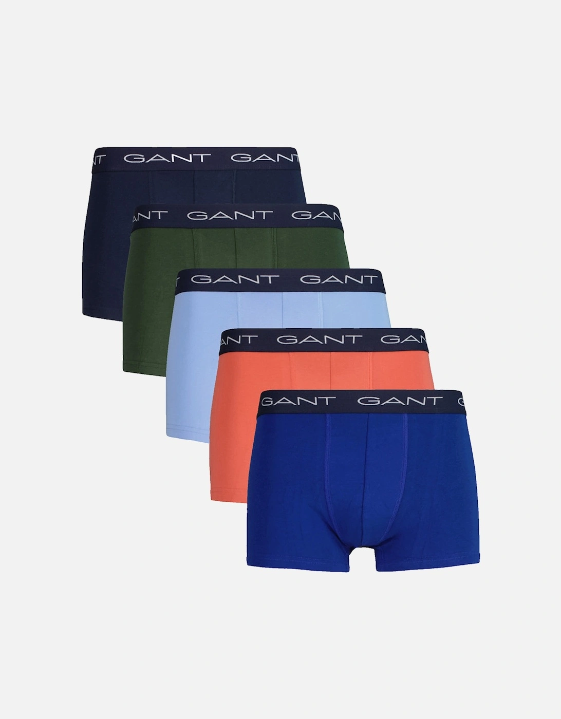 5-Pack Contrast Waistband Boxer Trunks, Multicoloured, 3 of 2