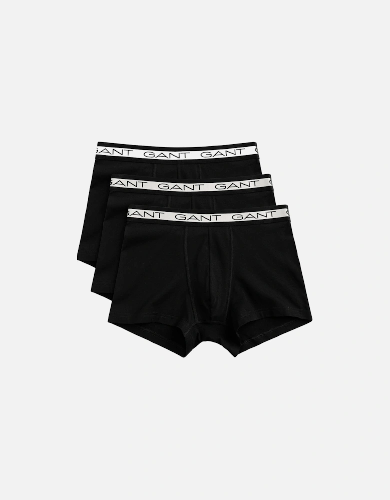 3-Pack Core Boxer Trunks, Black