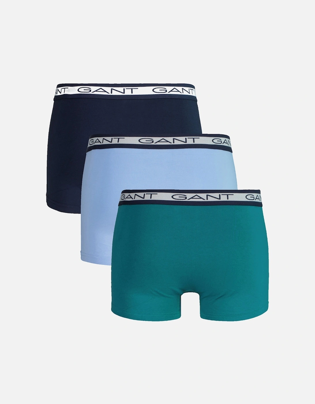 3-Pack Core Boxer Trunks, Ocean Turquoise