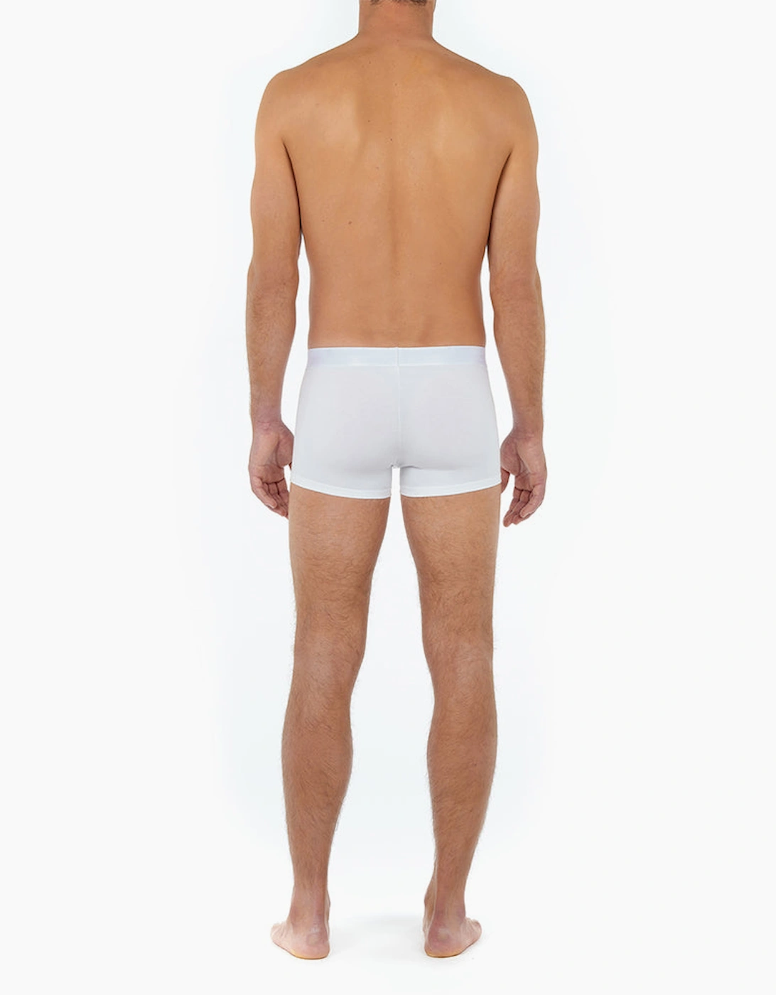 Hom Men's White Modal Cotton Boxer Briefs, - : 32/33/32 Medium