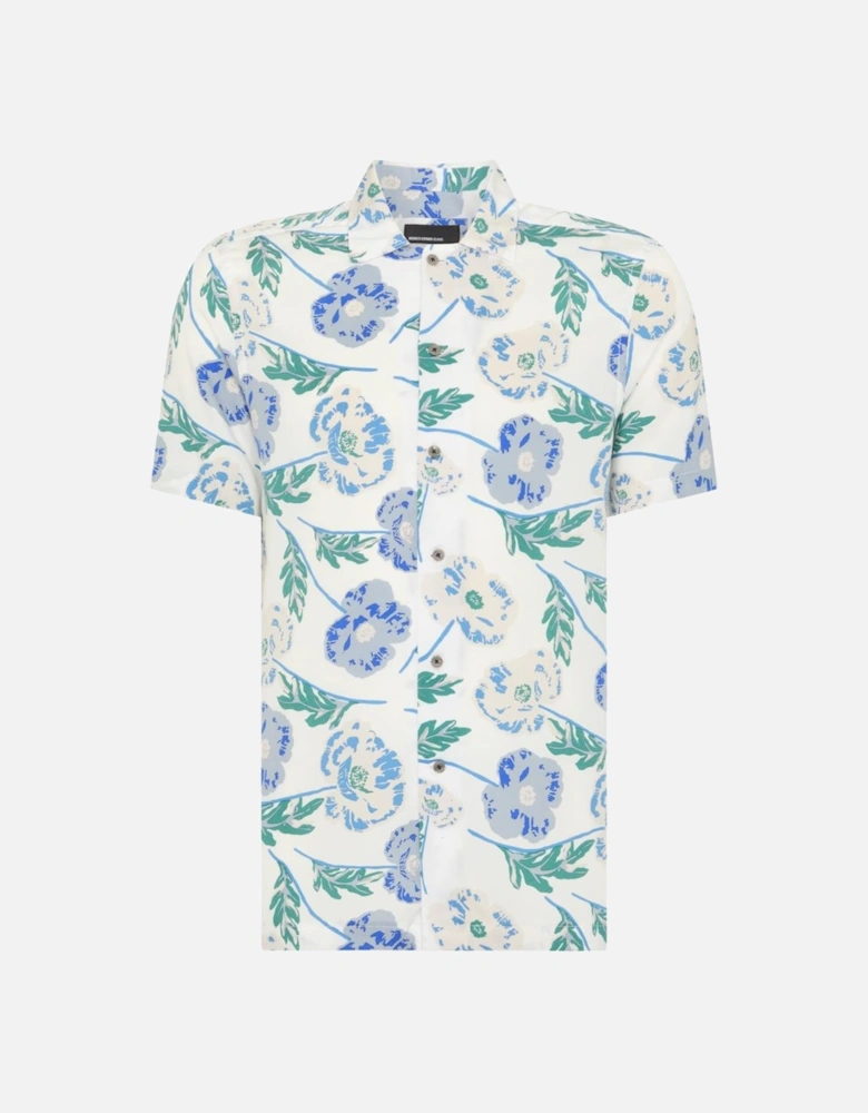 Floral Print Shirt 13924SS 12 Blue