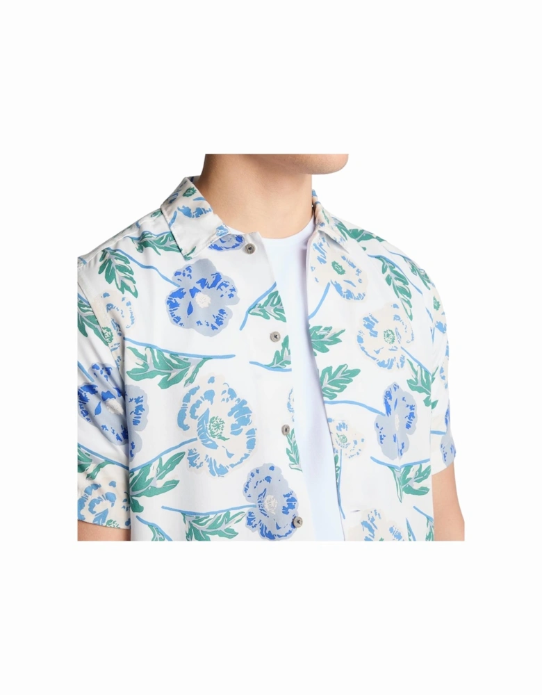 Floral Print Shirt 13924SS 12 Blue