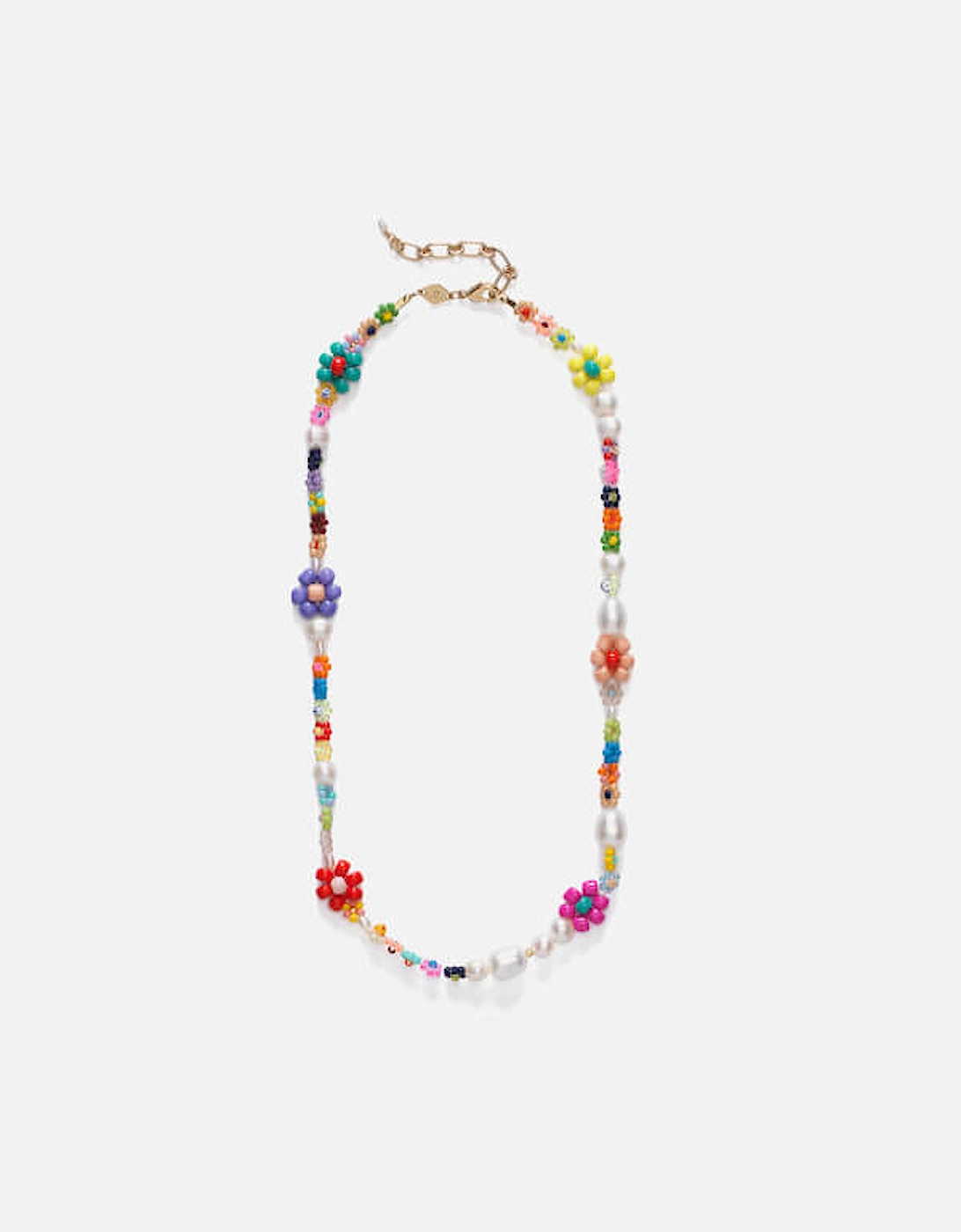Mexi Flower Pearl and Bead Necklace, 2 of 1
