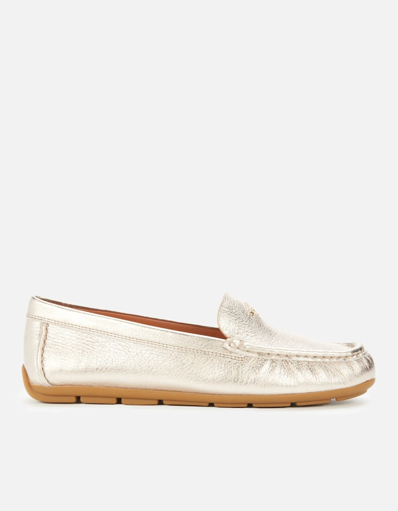 Women's Marley Metallic Leather Driving Shoes - Champagne - - Home - Brands - - Women's Marley Metallic Leather Driving Shoes - Champagne