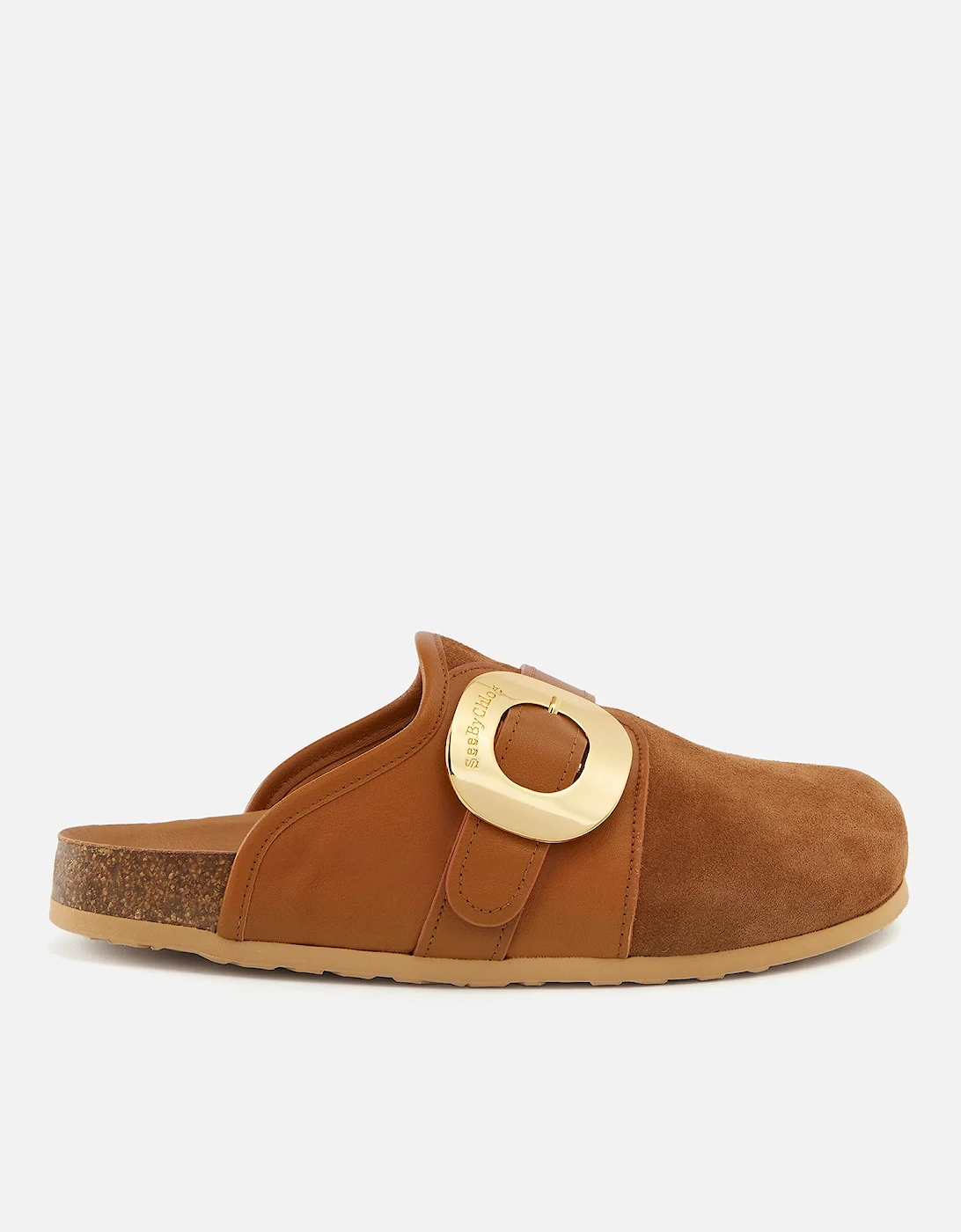 See by Chloé Women’s Chany Fussbelt Suede Mules - See By Chloé - Home - Women's Shoes - Flat Shoes For Women - See by Chloé Women’s Chany Fussbelt Suede Mules, 2 of 1